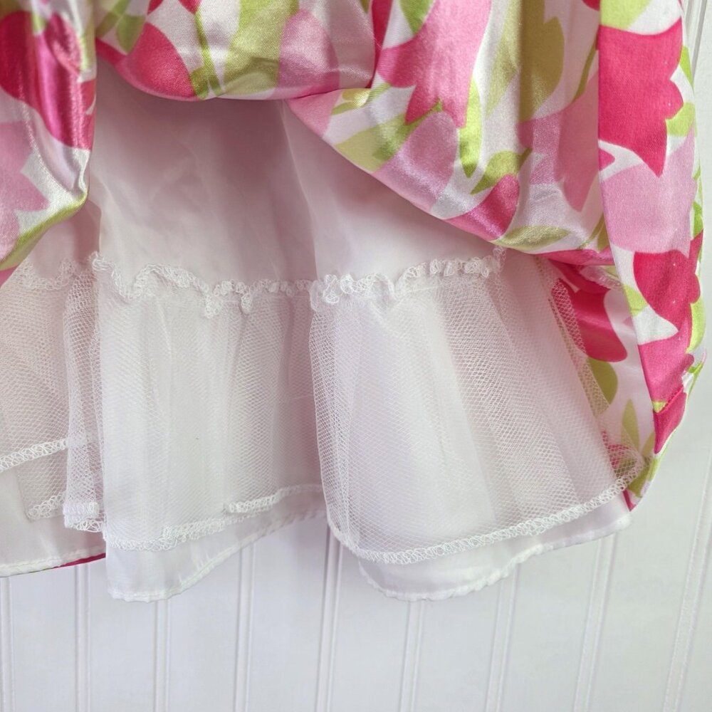 Rare Editions Dress Girls 18M Pink Tulip Floral Fit & Flare Party Spring Easter - Picture 5 of 11